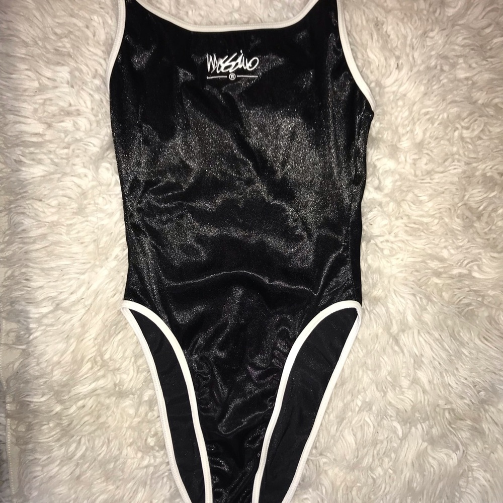 High satin cut one piece